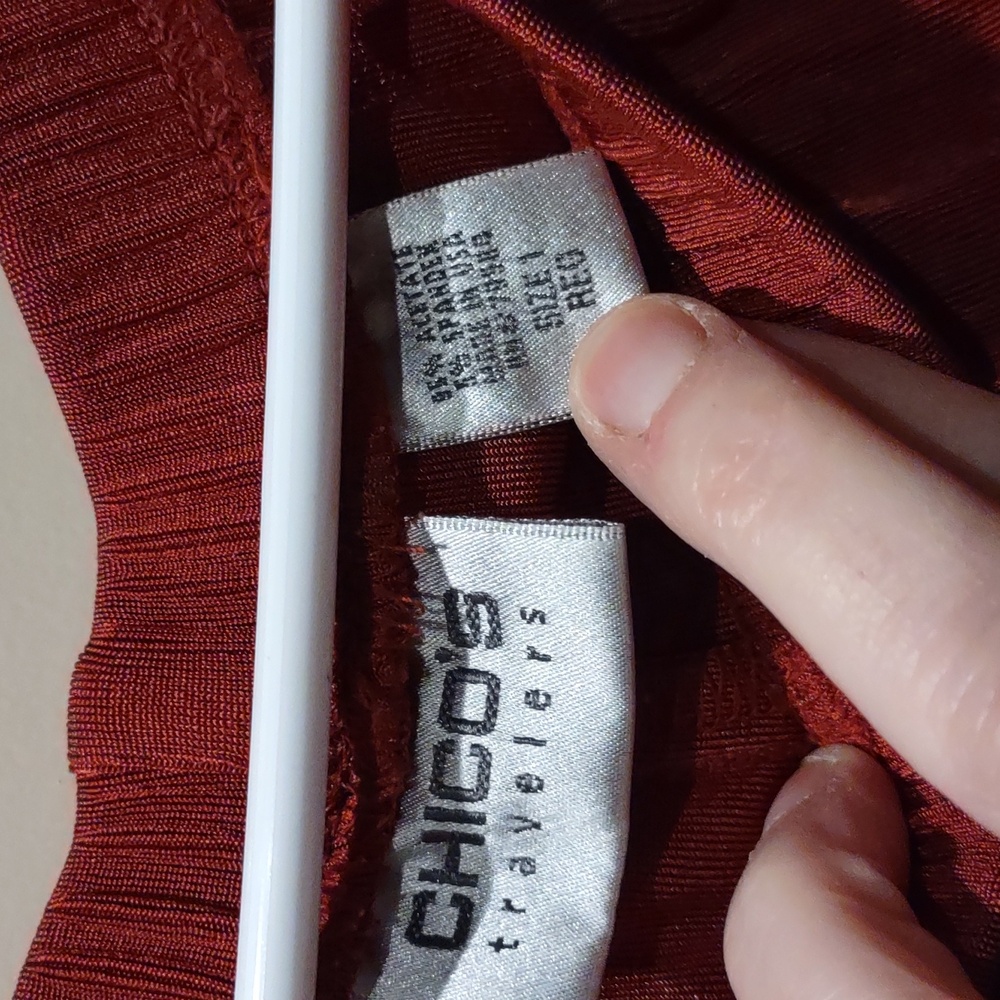 Chico's Travelers Pants Suit, Rust, New - Picture 6 of 6